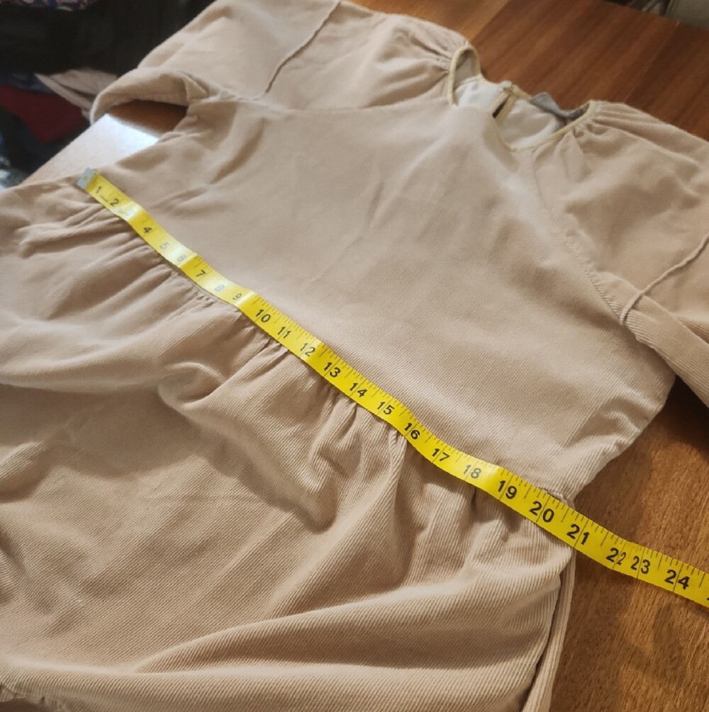 Everlane Blush Puff Sleeve Tiered Midi Sz M - Picture 8 of 14